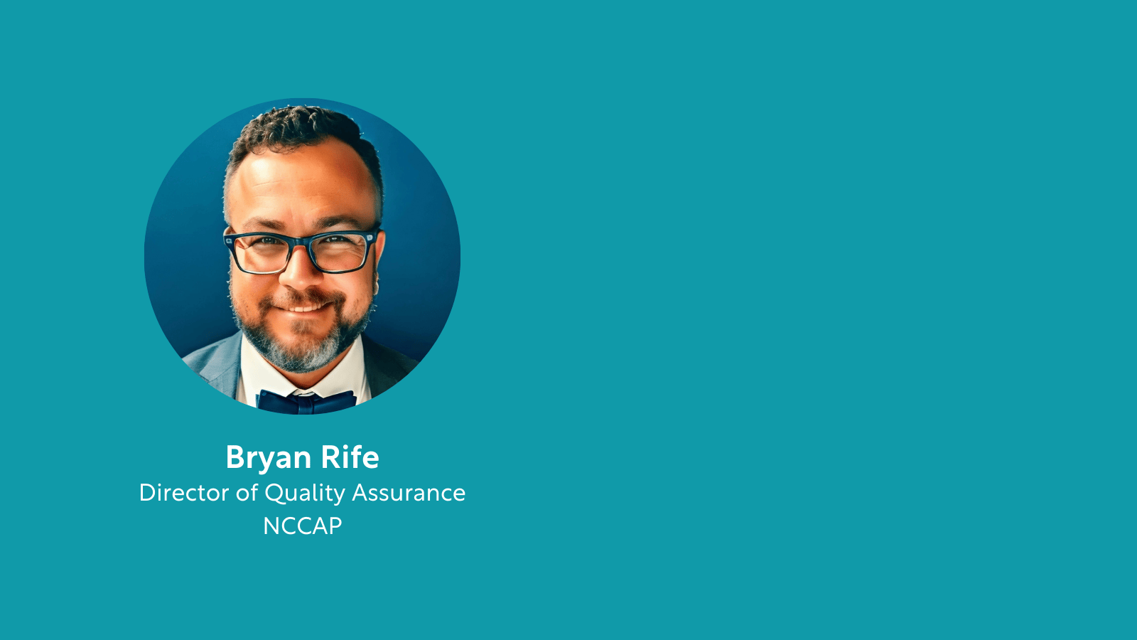 Bearded man in glasses and suit with bowtie smiling on aqua background Bearded man in glasses and suit with bowtie smiling on aqua background